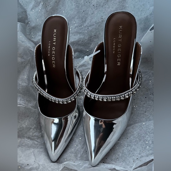 KURT GEIGER LONDON NWOT Women's Duke Pointed Toe Embellished High Heel Pumps - Picture 1 of 6